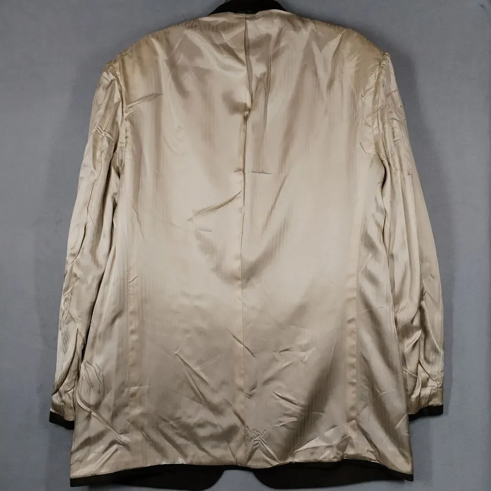 Joseph & Lyman Mens 44L Jacket Brown Cashmere Sport‎ Coat Three-Button Front